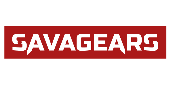 Savagears Logo PNG - Red/White logo on a Transparent background