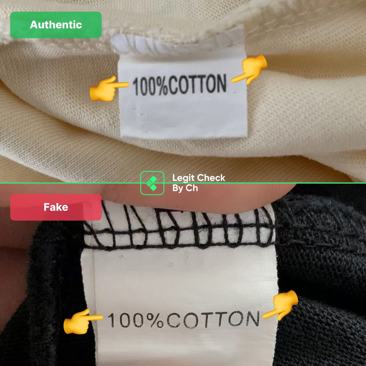 How to legit check Godspeed clothes by the material label