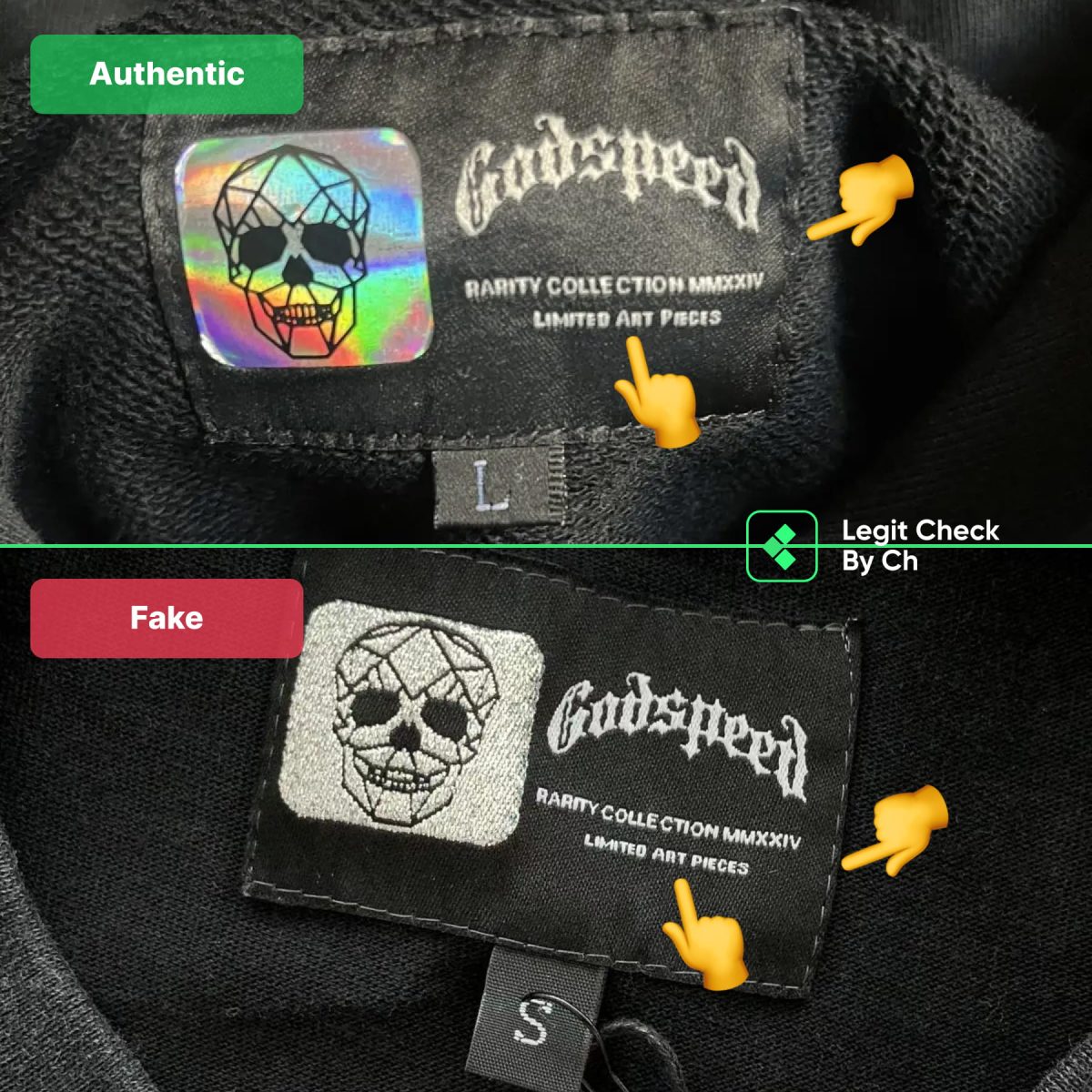 How to legit check Godspeed clothes by the neck tag
